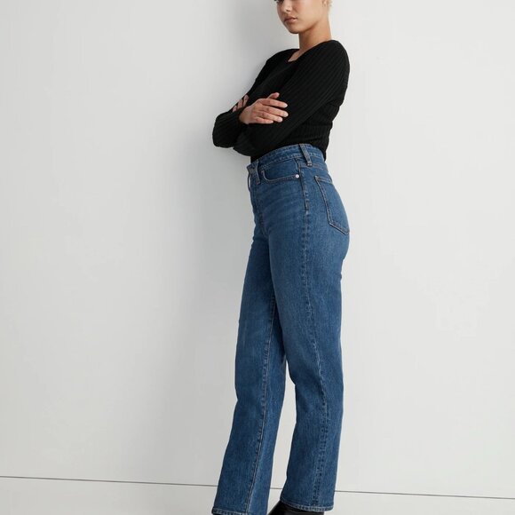 Madewell The Curvy Perfect Vintage Straight Jean, Mayfield Wash, Size 28 - Picture 3 of 15